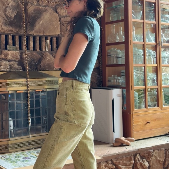 Quiksilver Corduroy High Rise Pants Slim Fit Taper 25 - Picture 7 of 9